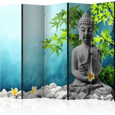 5-part divider - Buddha: Beauty of Meditation II [Room Dividers]