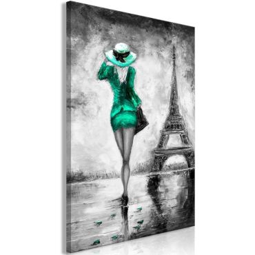 Πίνακας - Parisian Woman (1 Part) Vertical Green