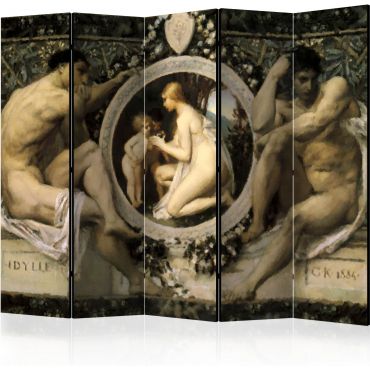 Διαχωριστικό με 5 τμήματα - Idyll - Gustav Klimt II [Room Dividers]