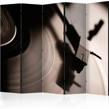 Διαχωριστικό με 5 τμήματα - Gramophone and vinyl record II [Room Dividers]