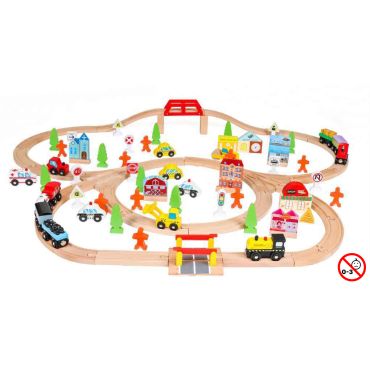 Children's railway with train Joyland Intersection