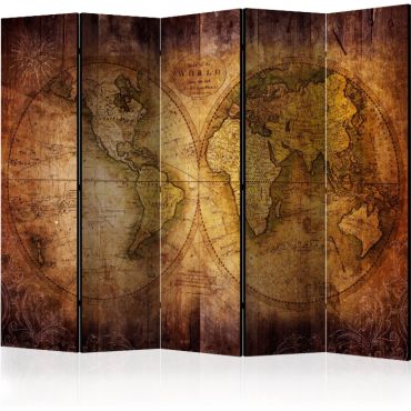 Διαχωριστικό με 5 τμήματα - World on old map II [Room Dividers]