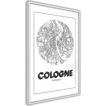 Αφίσα - City Map: Cologne (Round)