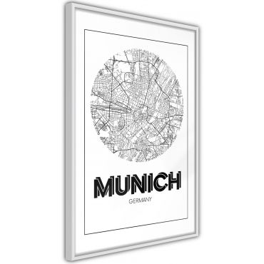Αφίσα - City Map: Munich (Round)