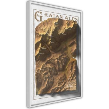 Αφίσα - Raised Relief Map: Graian Alps