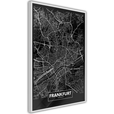 Αφίσα - City Map: Frankfurt (Dark)
