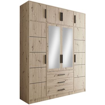 Wardrobe Kos D4 4-door with upper storage 