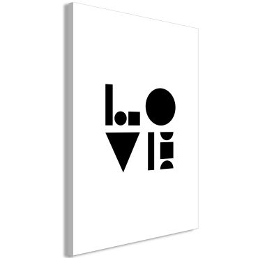 Table - Black, White and Love (1 Part) Vertical