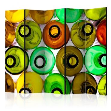 Διαχωριστικό με 5 τμήματα - bottles (background) II [Room Dividers]