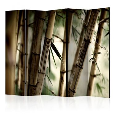 5-section divider - Fog and bamboo forest II [Room Dividers]