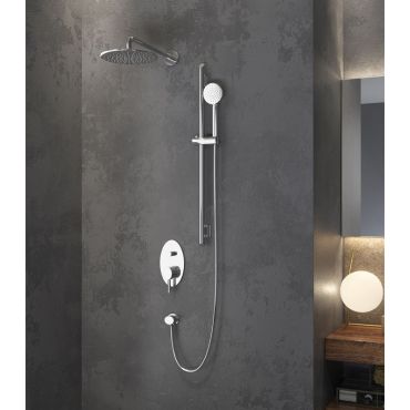 Shower wall mounted mixer set with 4-way mixer SINAR PRAXIS