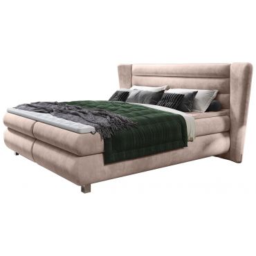 Επενδυμένο κρεβάτι Rossie με στρώμα και ανώστρωμα