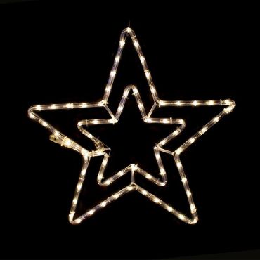 Φωτοσωλήνας με σχέδιο Double stars 60 LED