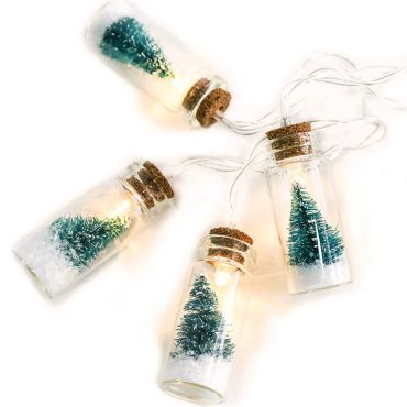 LED λαμπάκια σε σειρά Glass bottle tree