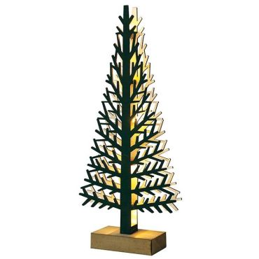 Διακοσμητικό LED Wooden small green Xmas tree