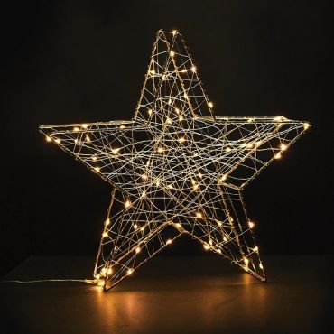Διακοσμητικό LED 3D copper star
