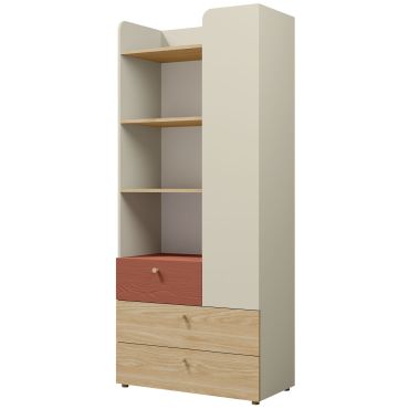 Bookcase Yuki 1D 3S tall