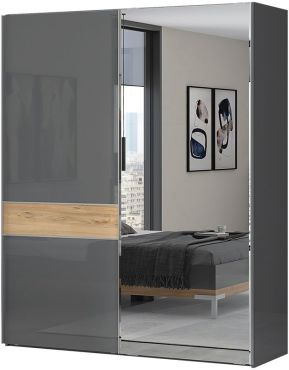Sliding double wardrobe Agate 180 with mirror