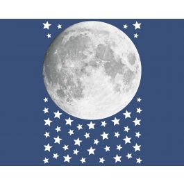 Διακοσμητικά αυτοκόλλητα τοίχου Moon φωσφορίζοντα L