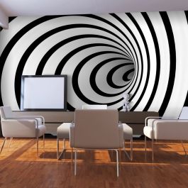 Φωτοταπετσαρία - Black and white 3D tunnel 450x270