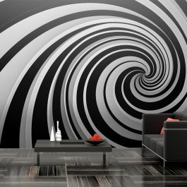 Ταπετσαρία XXL - Black and white swirl 550x270