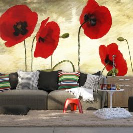 Wallpaper - Golden Field of Poppies