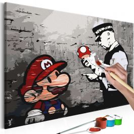 Πίνακας για να τον ζωγραφίζεις - Mario (Banksy) 60x40