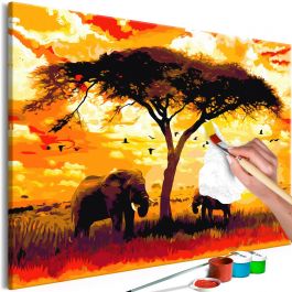 Πίνακας για να τον ζωγραφίζεις - Africa at Sunset 120x80
