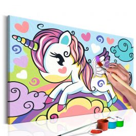 Πίνακας για να τον ζωγραφίζεις - Colourful Unicorn 33x23