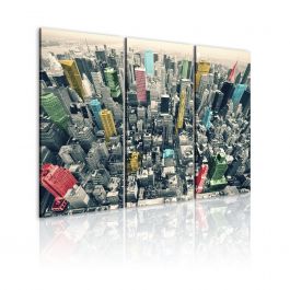 Canvas Print - New York, black&white&colors