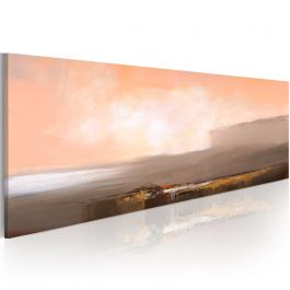 Handmade painting - Between pink and grey 100x40