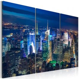 Canvas Print - Bird?s eye view of New York City by night 