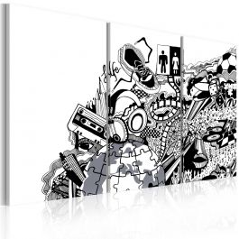 Canvas Print - Artistic mess - triptych
