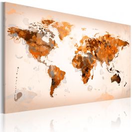 Canvas Print - Map of the World - Desert storm