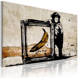 Canvas Print - Inspired by Banksy - sepia