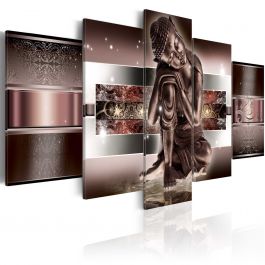 Canvas Print - Sleeping Buddha in reds