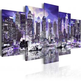 Canvas Print - Moonlit night in New York City