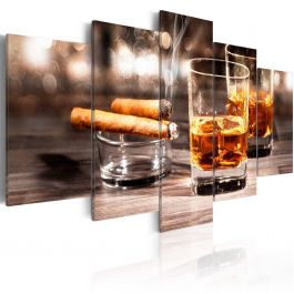 Canvas Print - Cigar and whiskey
