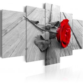 Canvas Print - Rose on wood