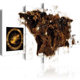 Canvas Print - Brown map
