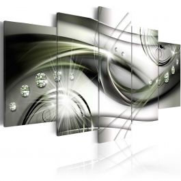 Canvas Print - Glowing Green Wave