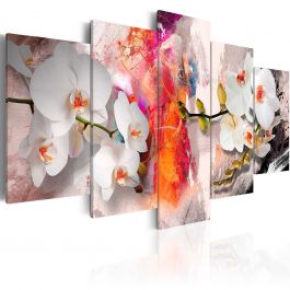 Πίνακας - Colorful background and orchids
