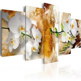 Canvas Print - Brown Paint and Orchid 