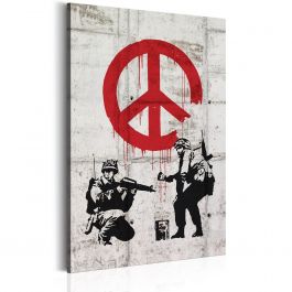 Canvas Print -  Soldiers Painting Peace by Banksy