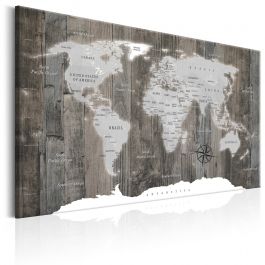 Πίνακας - World Map: Wooden World
