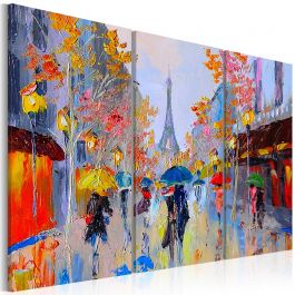 Χειροποίητα ζωγραφισμένος πίνακας - Rainy Paris