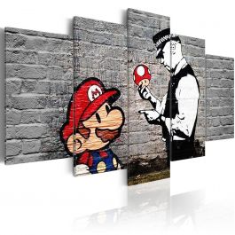 Πίνακας - Super Mario Mushroom Cop (Banksy)