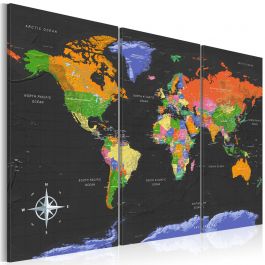 Canvas Print - Maps: Dark Depth