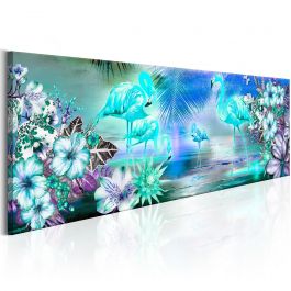 Canvas Print - Flamingoes by Night