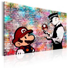 Canvas Print - Banksy: Colourful Brick